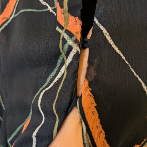 Banana Republic Navy Dress with Abstract Print - Picture 6 of 7